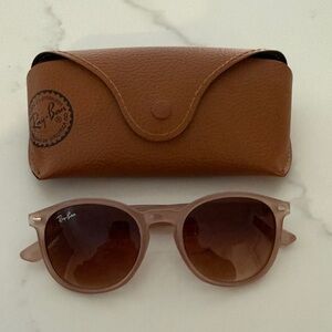 Ray-Ban Tan Sunglasses with Leather Case